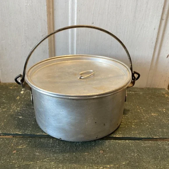 Vintage BOY SCOUTS of AMERICA Aluminum Camping Cook Mess Kit 3 pieces BSA - Picture 11 of 16